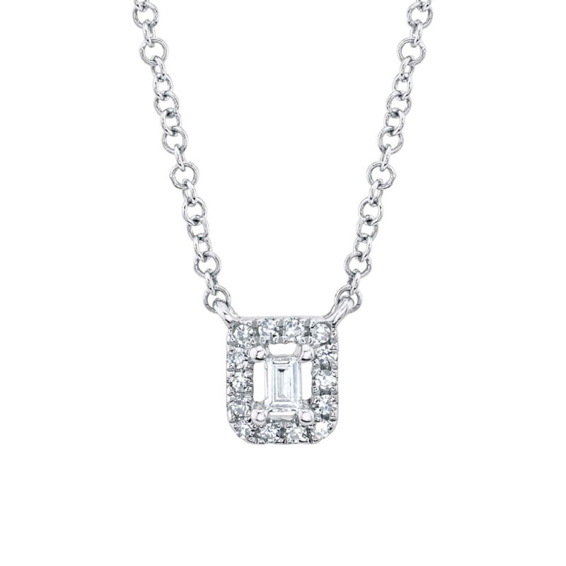 Diamond Baguette Necklace