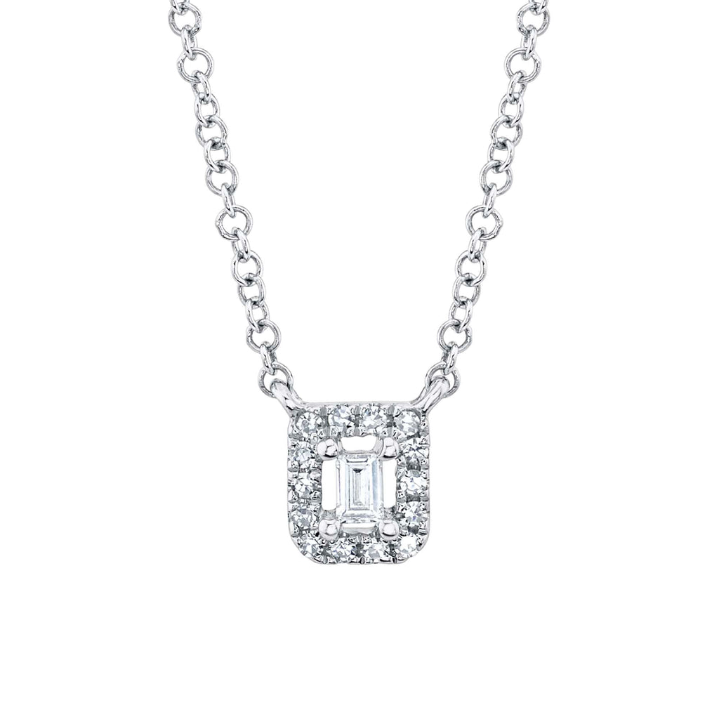 0.05CT DIAMOND BAGUETTE NECKLACE Diamond Baguette Necklace