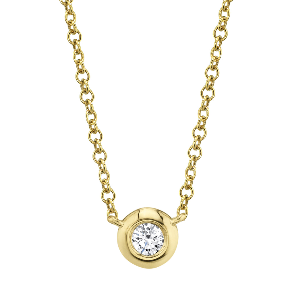 0.10CT DIAMOND BEZEL NECKLACE Diamond Bezel Necklace