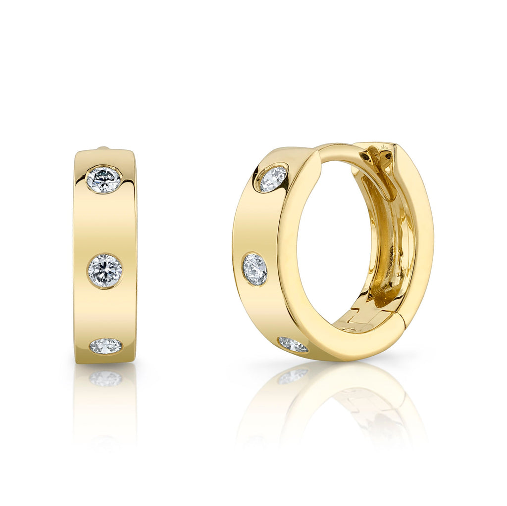 0.11CT DIAMOND MINI HUGGIE EARRING Diamond Mini Huggie Earring