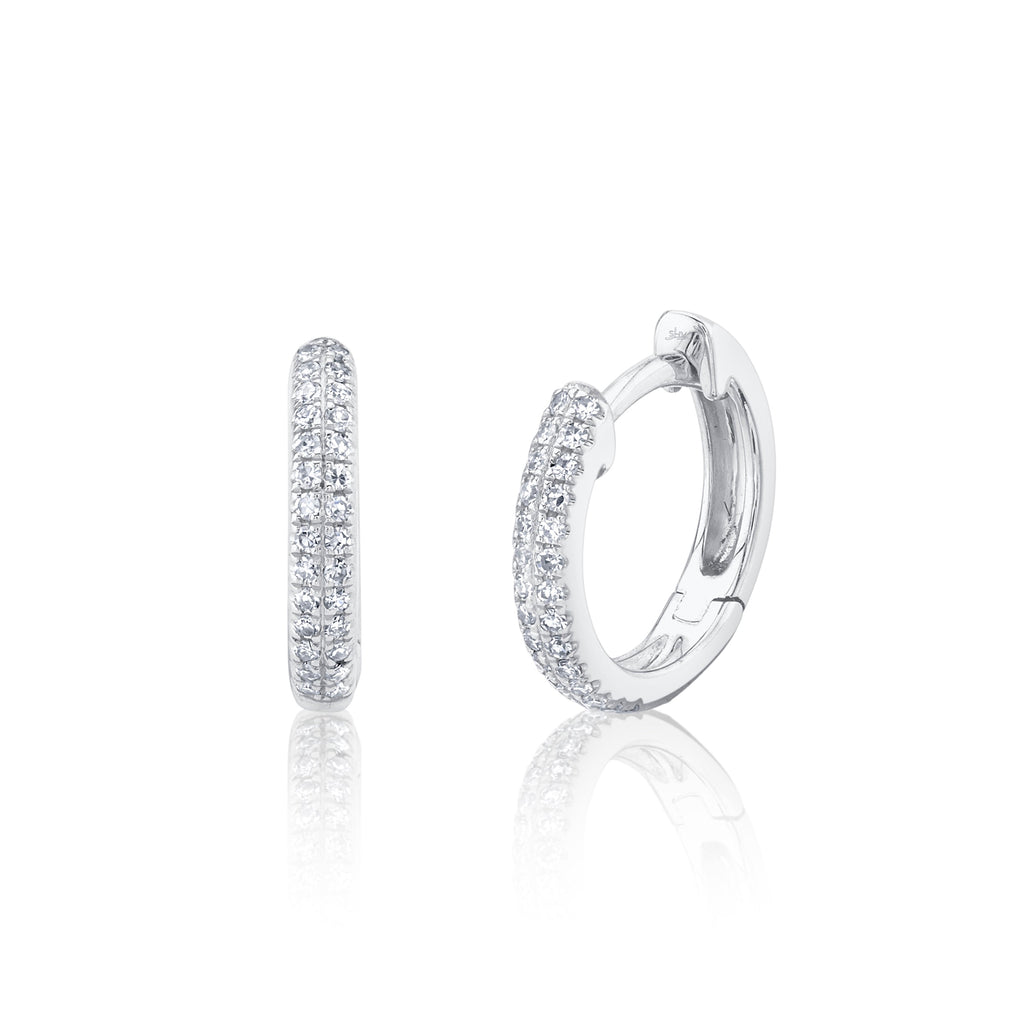 0.12CT DIAMOND PAVE HUGGIE EARRING Diamond Pave Huggie Earring