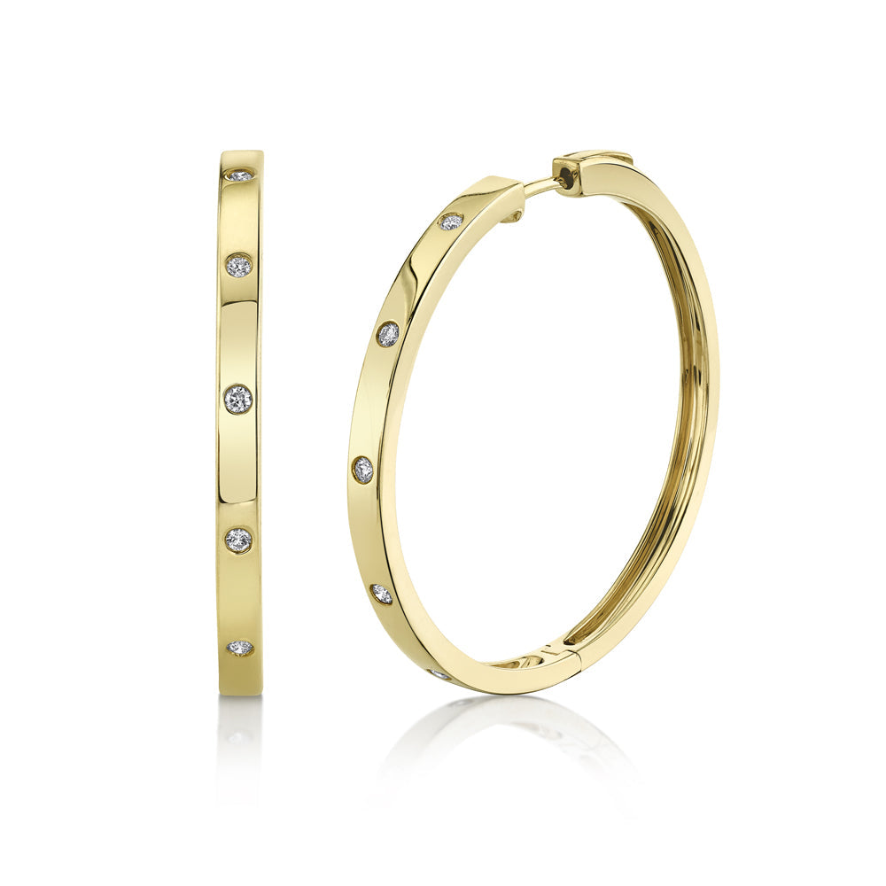 0.19CT DIAMOND HOOP EARRING 0.19Ct Diamond Hoop Earring
