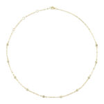 18K Solid Gold 0.20Ct 18" Diamonds By The Yard Necklace