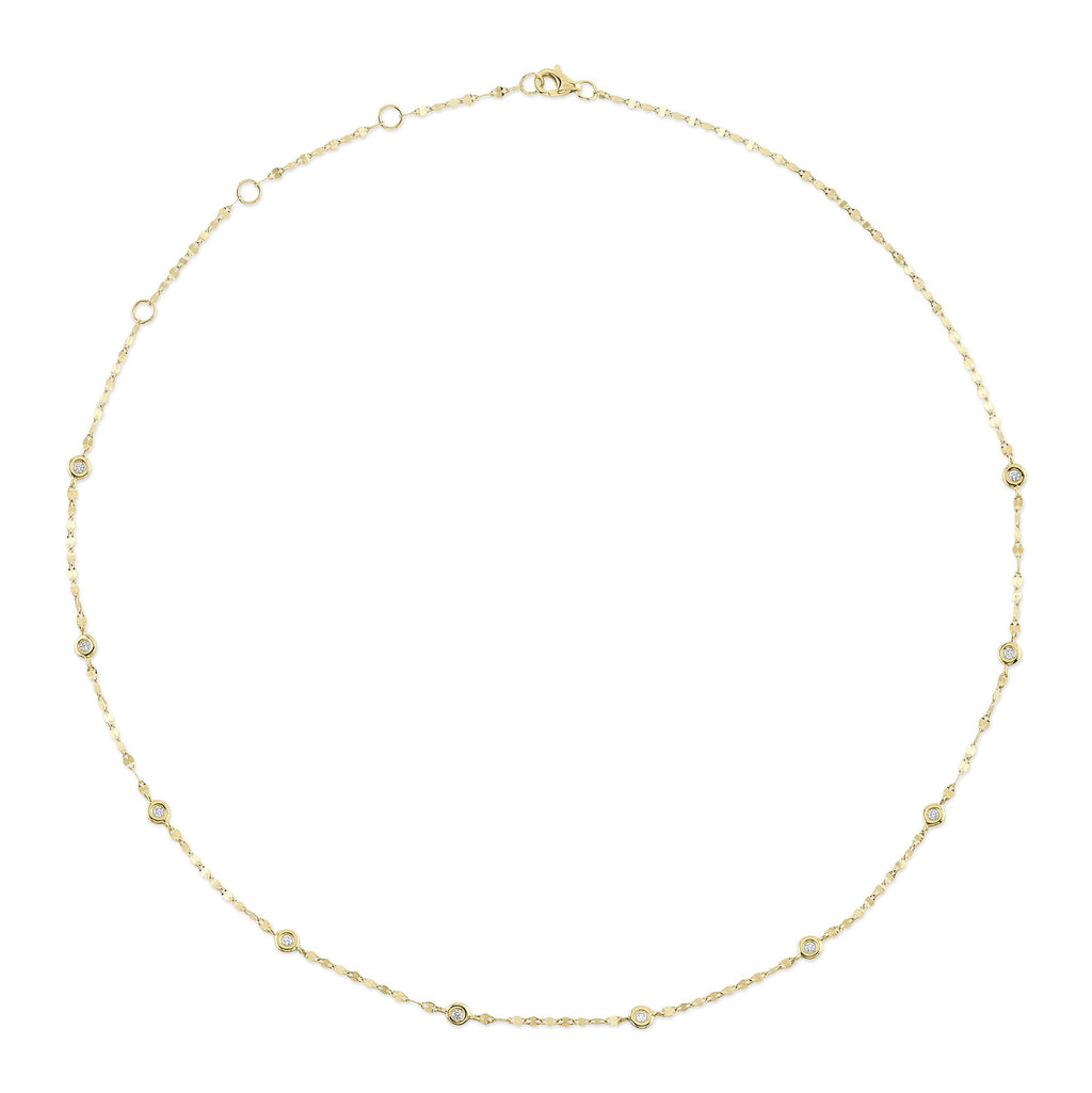18K Solid Gold 0.20Ct 18" Diamonds By The Yard Necklace 18K Solid Gold 0.20Ct 18" Diamonds By The Yard Necklace