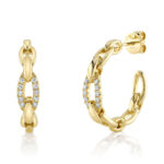 Diamond Link Hoop Earring