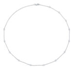 18K Solid Gold 0.28Ct 18" Diamonds By The Yard Chain