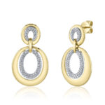 0.40Ct Diamond Oval Earring