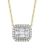 Diamond Baguette Necklace