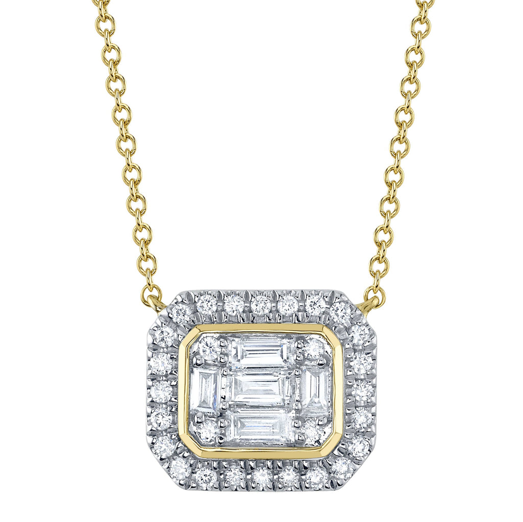 00.41Ct Diamond Baguette Necklace.41CT DIAMOND BAGUETTE NECKLACE Diamond Baguette Necklace