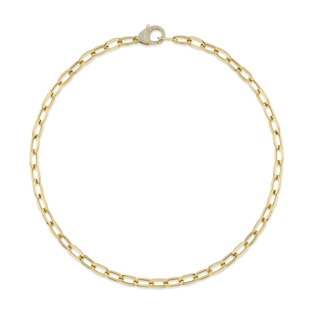 0.42CT DIAMOND PAPER CLIP LINK NECKLACE Diamond Paper Clip Link Necklace