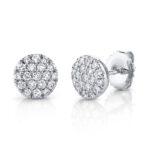0.48Ct Diamond Pave Circle Stud Earring