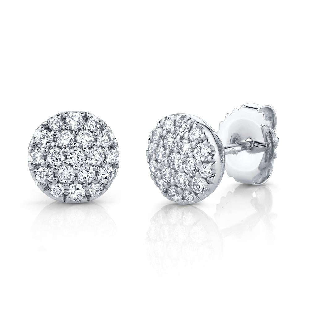 0.48Ct Diamond Pave Circle Stud Earring 0.48Ct Diamond Pave Circle Stud Earring