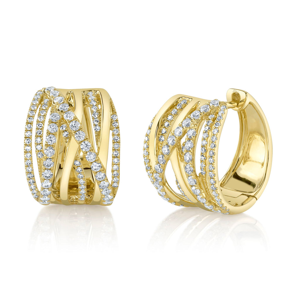 0.83Ct Diamond Bridge Hoop Earring 0.83Ct Diamond Bridge Hoop Earring