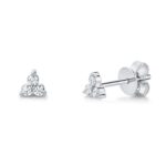 14K Solid Gold 0.15Ct Diamond Stud Earrings