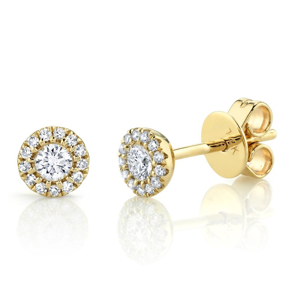 14K Gold & 0.24Ct Diamond Stud Earrings 14K Gold & 0.24Ct Diamond Stud Earrings