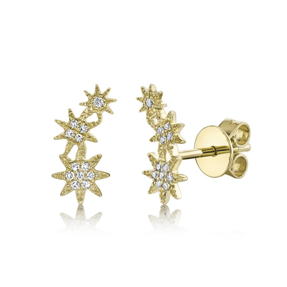 Celeste 0.06 Ct. Diamond Star Crawler Stud Earring Celeste 0.06 Ct. Diamond Star Crawler Stud Earring