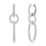 1.00Ct Diamond Oval Earring