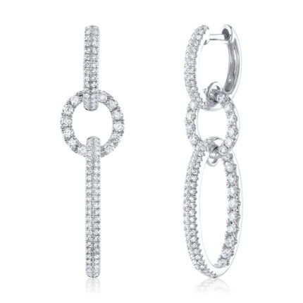 1.00Ct Diamond Oval Earring