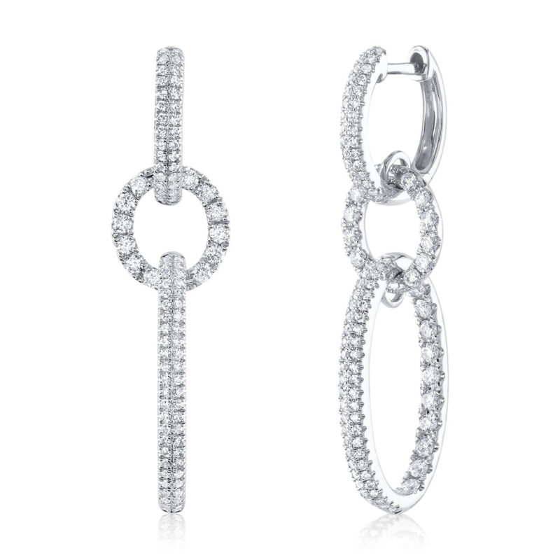 1.00Ct Diamond Oval Earring