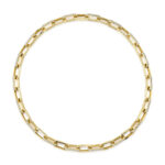 18K Solid Gold 13.01 Ct Diamond Pave Paper Clip Link Necklace