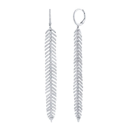 1.43Ct Diamond Feather Earring