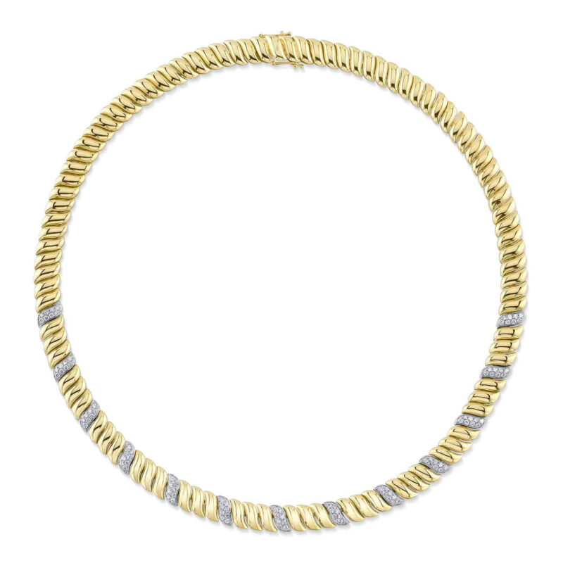 18K Solid Gold 1.77Ct Diamond Necklace