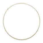 18K Solid Gold 2.00Ct Diamond Bezel Tennis Necklace