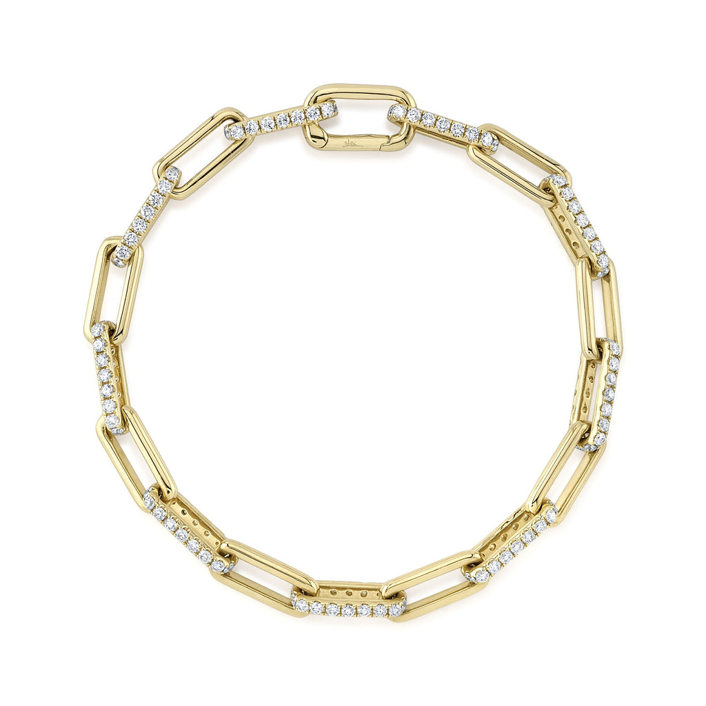 2.21CT DIAMOND PAPER CLIP LINK BRACELET Diamond Paper Clip Link Bracelet