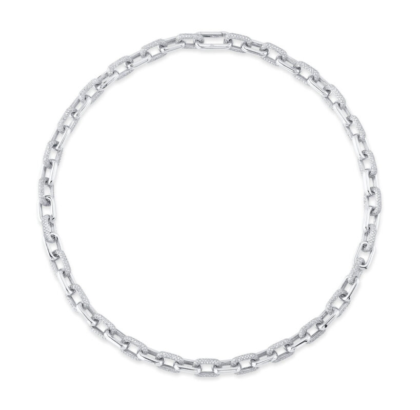 Diamond Pave Link Necklace