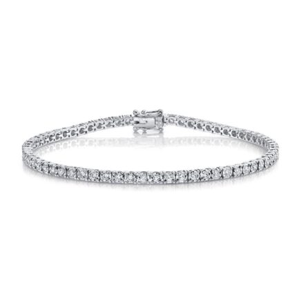 18K Solid Gold 1.19Ct Diamond Tennis Bracelet