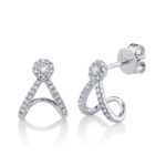 14K Solid Gold 0.20Ct Diamond Earrings