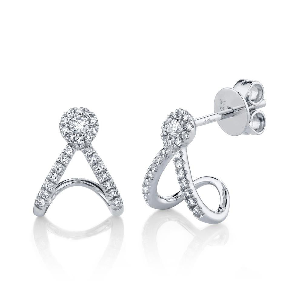 14K Solid Gold 0.20Ct Diamond Earrings 14K Solid Gold 0.20Ct Diamond Earrings