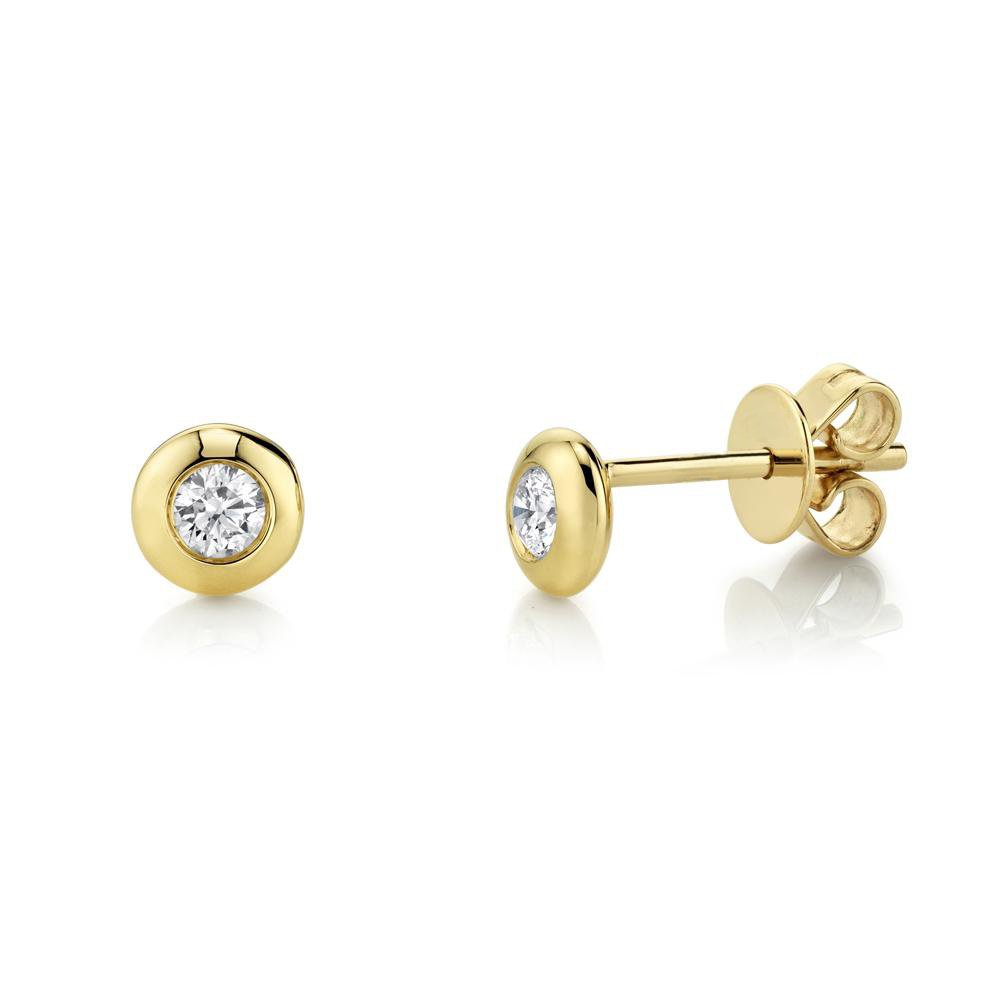 14K Solid Gold 0.22Ct Diamond Stud Earring 14K Solid Gold 0.22Ct Diamond Stud Earring