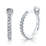14K Gold 0.26Ct Diamond Hoop Earring