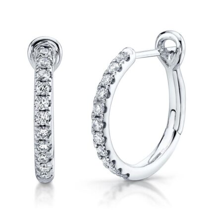 14K Gold 0.26Ct Diamond Hoop Earring