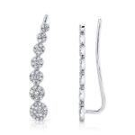 14K Gold & 0.25Ct Diamond Ear Crawler Earring
