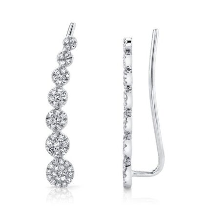 14K Gold & 0.25Ct Diamond Ear Crawler Earring