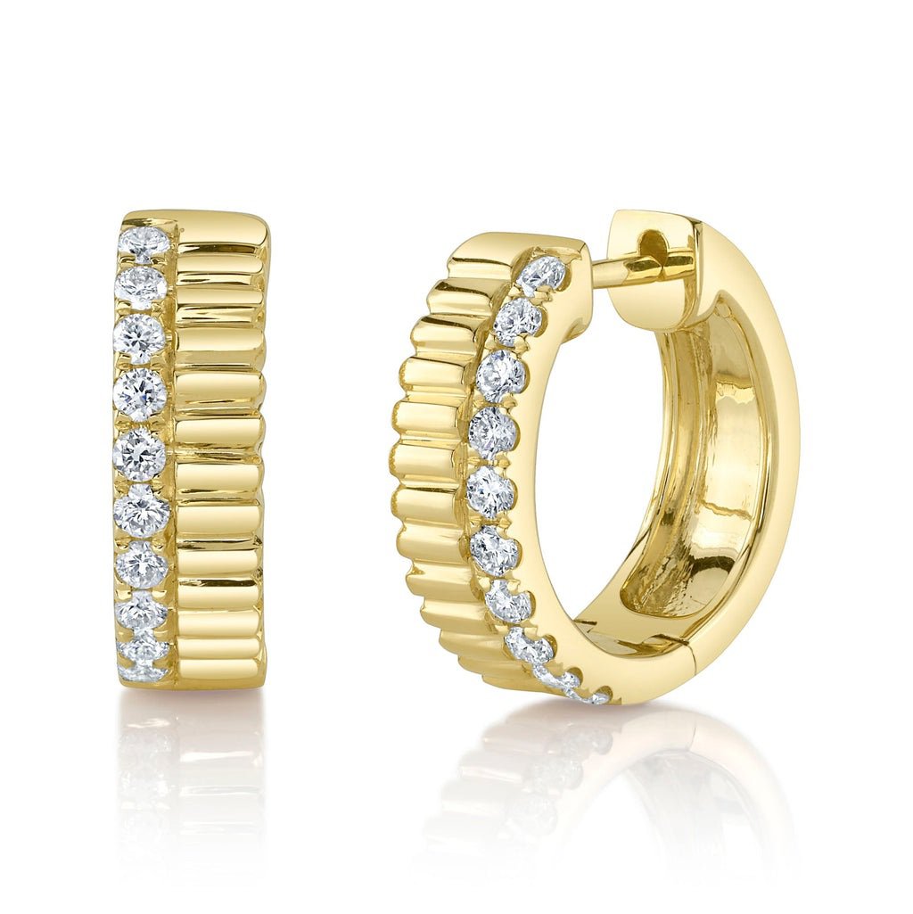 Stunning 0.34ct Diamond Huggie Earring in 14K Gold Stunning 0.34ct Diamond Huggie Earring in 14K Gold