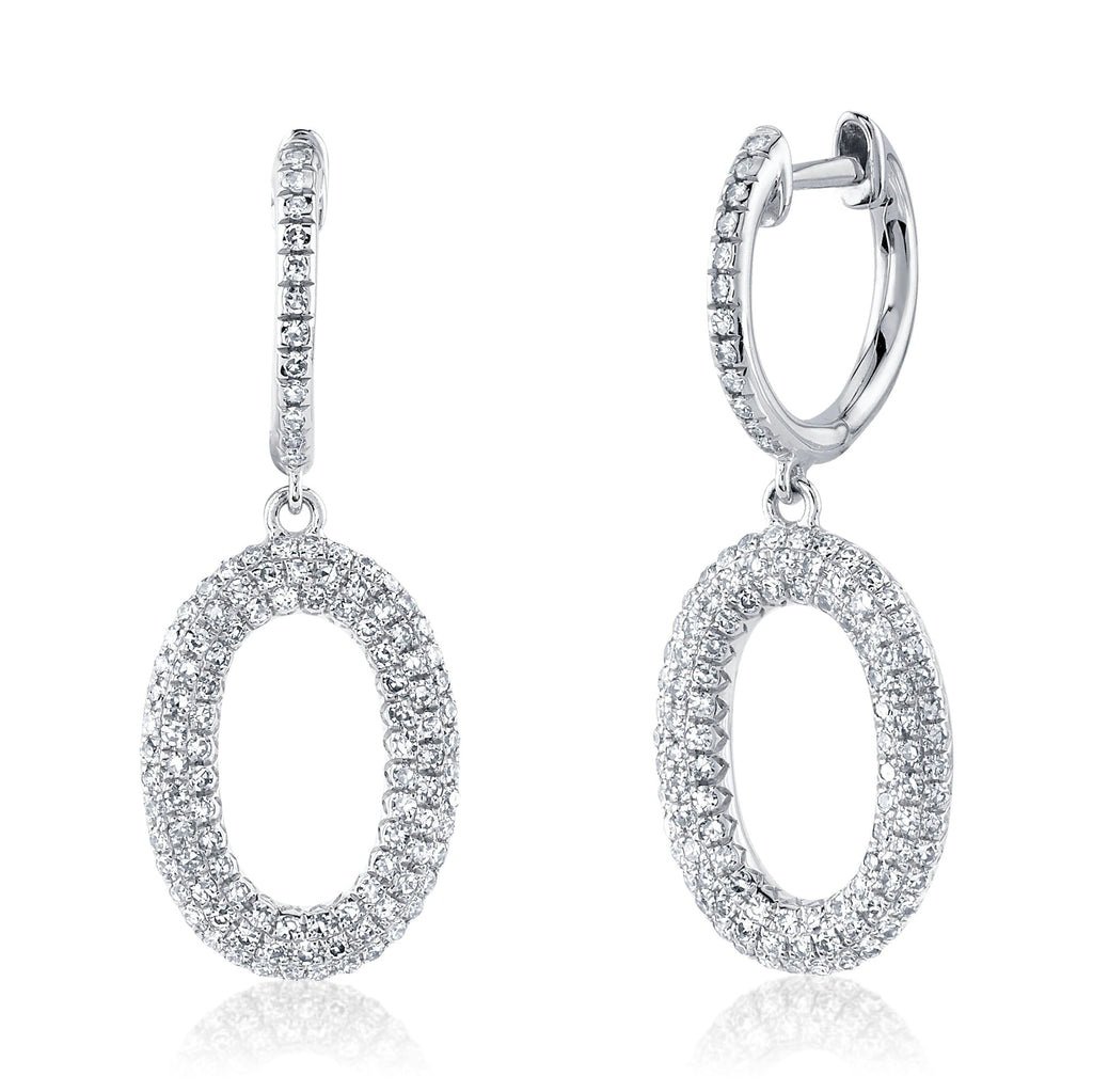 0.49Ct Diamond Pave Oval Earring 0.49Ct Diamond Pave Oval Earring