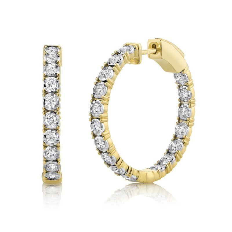 1.06Ct Diamond Hoop Earring