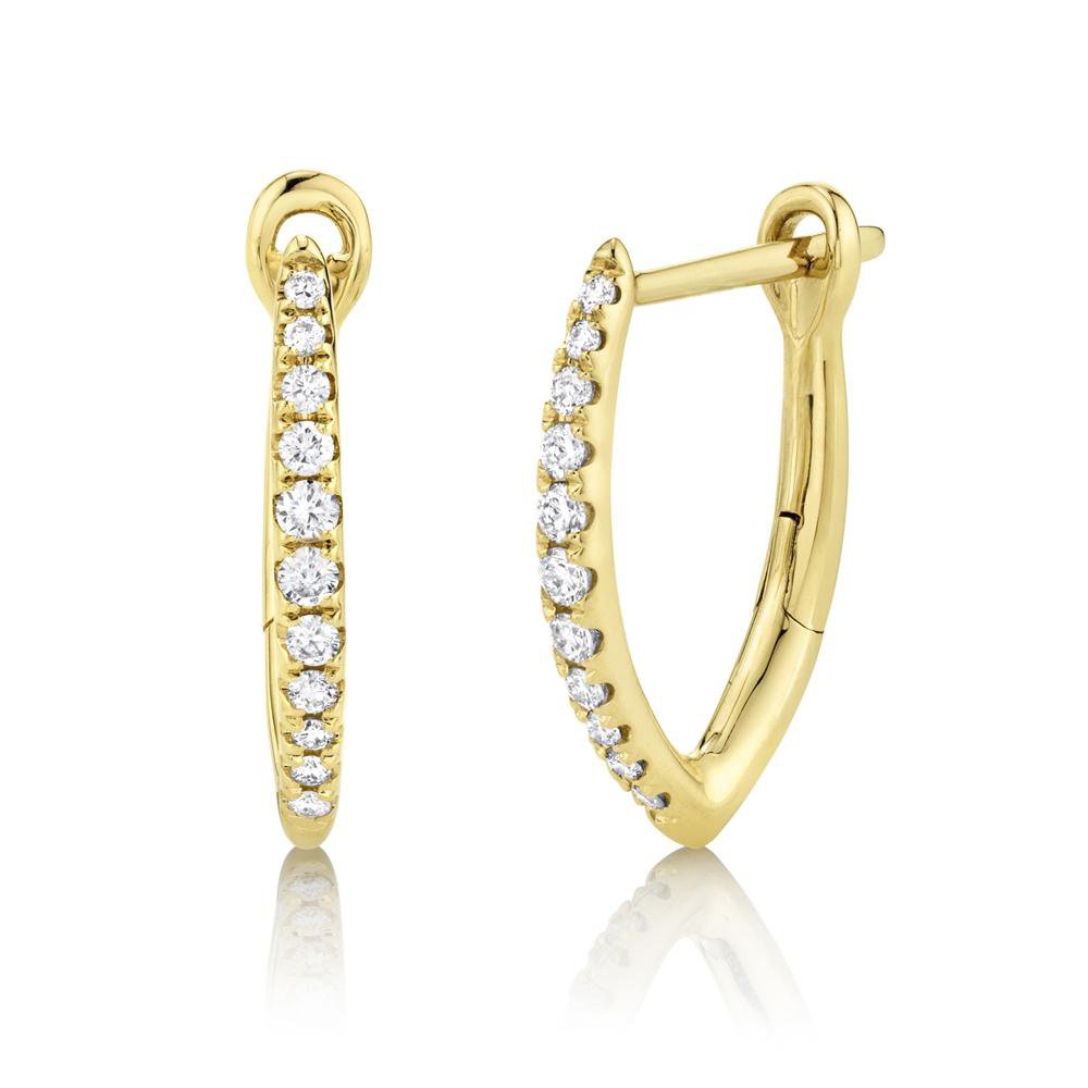 Marquise 0.15 Ct. Huggie Hoop Earrings Marquise 0.15 Ct. Huggie Hoop Earrings