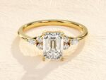 Elongated Cushion Emerald Cut 4ct Lab Grown Diamond 3ct Engagement Ring