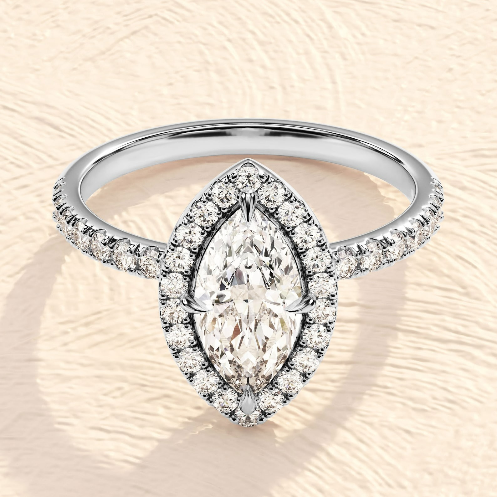 Pear Cut Halo Ring 4ct Lab Grown Diamond Engagement Ring Pear Cut Halo Ring 4ct Lab Grown Diamond Engagement Ring