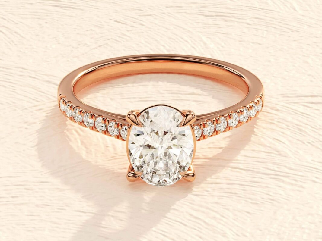 Oval Cut 4ct Lab Grown Diamond Engagement Ring