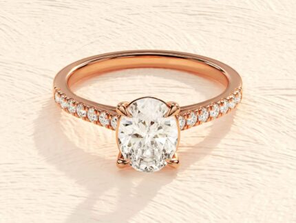 Oval Cut 4ct Lab Grown Diamond Engagement Ring