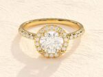 Round Cut Halo Solitaire Ring 2 ct Lab Grown Diamond Engagement Ring