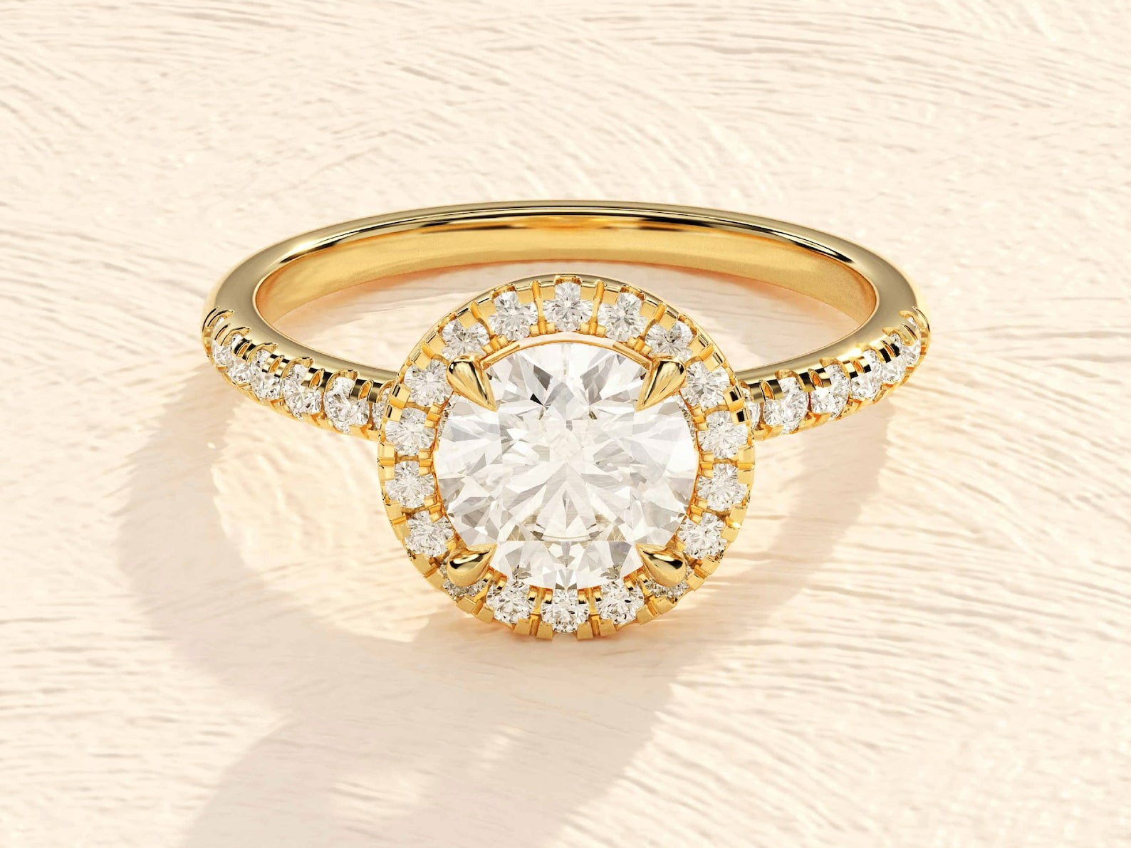 Round Cut Halo Solitaire Ring 2 ct Lab Grown Diamond Engagement Ring Round Cut Halo Solitaire Ring 2 ct Lab Grown Diamond Engagement Ring