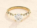 Round Cut 3 ct Lab Grown Diamond Prong Setting Engagement Ring
