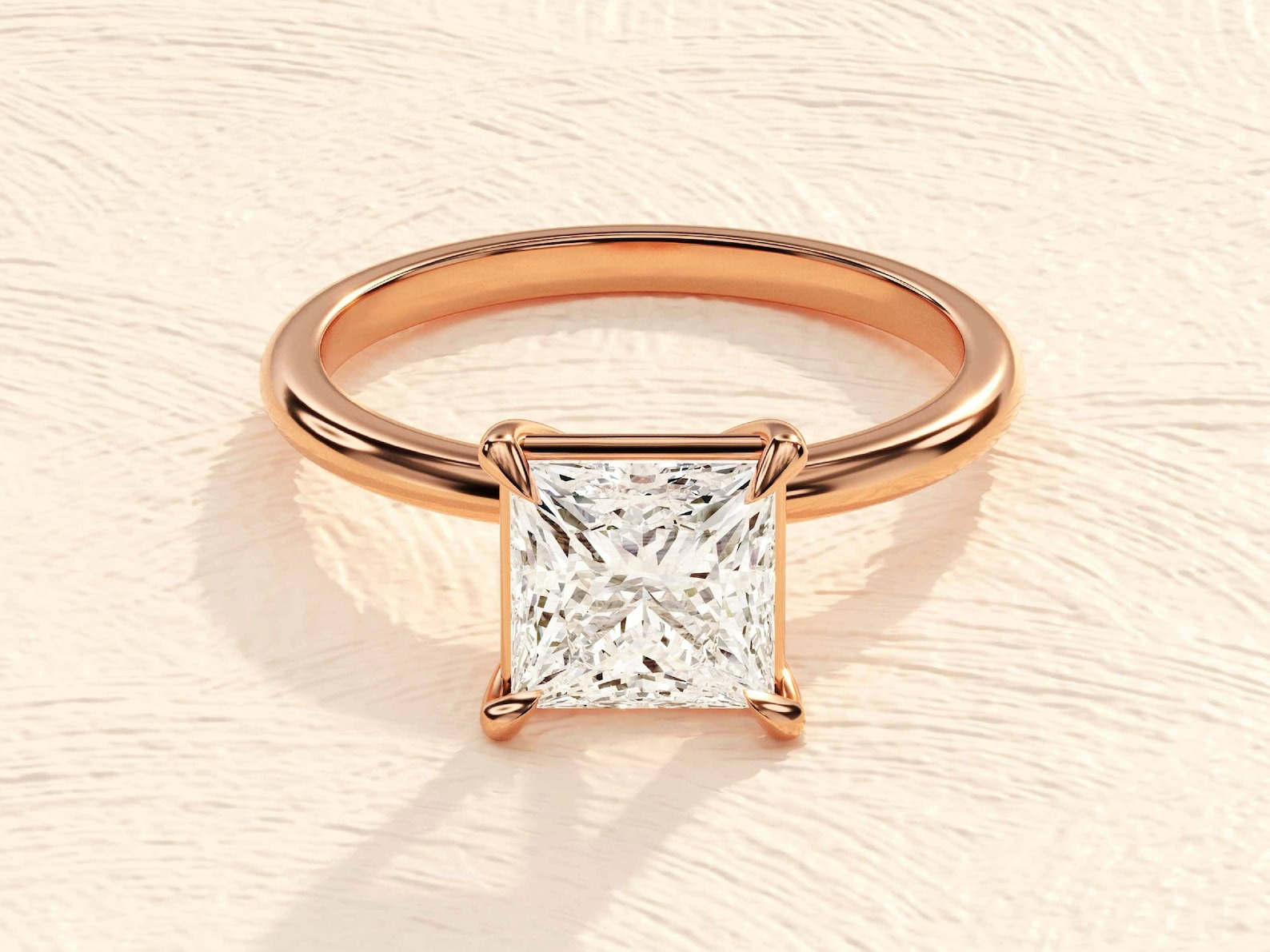 Cushion Cut 14K Solid Gold Engagement Ring 4ct Lab Grown Dimond Cushion Cut 14K Solid Gold Engagement Ring 4ct Lab Grown Dimond