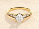14K Solid Gold Round Cut Lab Grown Diamond Ring 1.00 ct Promise Ring